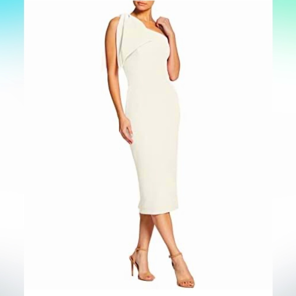 Dress The Population Tiffany Medium Off White One Shoulder Dress